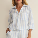 Z Supply Helena Striped Shirt in Sea Salt