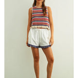 Miou Muse Multi Color Sleeveless Knit Top