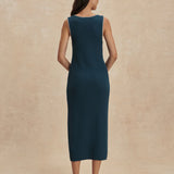 Varley Mikel Knit Dress in Heron Blue