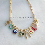 The Silver Wren Mixed Multi Charm Necklace