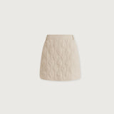 Varley Florin Quilted Skirt in Oat Milk