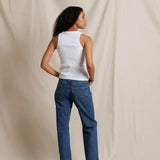 PWT Daphne Structured Rib High Neck Tank in Bright Ivory