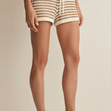 Z Supply Lyla Striped Sweater Short in Taro