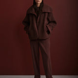 Varley Kellan Short Boxy Jacket in Mahogany