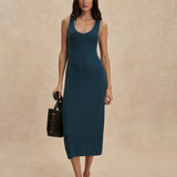 Varley Mikel Knit Dress in Heron Blue