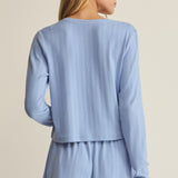 Z Supply Lovely Pointelle Top in Ice Blue