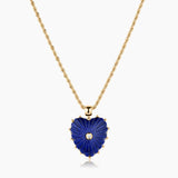 THATCH Malene Lapis Heart Rope Necklace