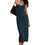 Varley Mikel Knit Dress in Heron Blue