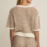 Z Supply Kylo Striped Sweater in Taro