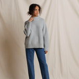 PWT Elsie Cotton Turtleneck Sweater in Heather Grey