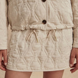 Varley Saba Quilted Jacket in Oat Milk
