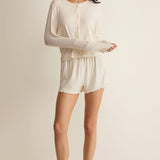 Z Supply Lovely Pointelle Top in Vanilla Ice