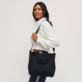 Sol and Selene Sky's The Limit Medium Woven Neoprene Tote. in Black