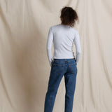 PWT Flora Crew Neck Long Sleeve Sweater in Heather Grey