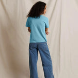 PWT Harley Cotton Boxy Crewneck Tee in Milky Blue