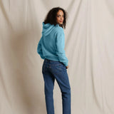PWT Heart Cotton Fleece Pullover Hoodie in Milky Blue