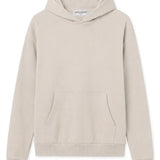 PWT Heart Cotton Fleece Pullover Hoodie in Whitecap Grey