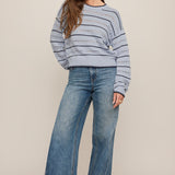 Z Supply Darby Stripe Sweater in Skyline