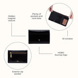HOBO Jill Trifold Wallet in Black