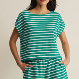 Z Supply Tilly Striped Top in Rainforest