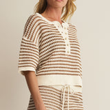 Z Supply Kylo Striped Sweater in Taro