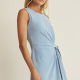 Z Supply Mattie Jersey Denim Mini Dress in Ocean Air Indigo
