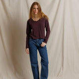 PWT Hendrix Long Sleeve Tee in Cherry Lacquer