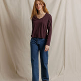 PWT Hendrix Long Sleeve Tee in Cherry Lacquer