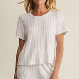 Z Supply Kara Rib Tee in White