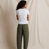 PWT Macy Recycled Cotton Rib Fitted Tee in White