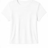 PWT Macy Recycled Cotton Rib Fitted Tee in White