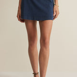 Z Supply Gail Jersey Denim Mini Skirt in Indigo