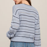 Z Supply Darby Stripe Sweater in Skyline