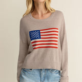 Z Supply Sienna Patriot Sweater in Natural Heather