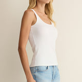 Z Supply Renae Premium Rib Tank Top in White