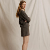PWT Tyler French Terry Cotton Sweatshirt in Dark Olive