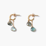 Chan Luu Labradorite Gold Hoop Earrings