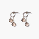 Chan Luu Smokey Quartz Silver Hoop Earrings