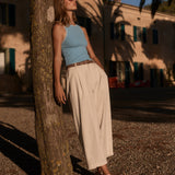 Varley Ellison Crop Wide Leg in Birch Marl