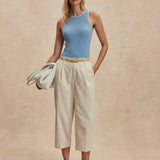 Varley Hanson Rib Knit Tank in Mist Blue