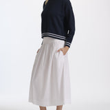 Splendid Gigi Midi Skirt in White