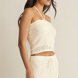Z Supply Windswept Crochet Top in Cloud