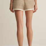 Z Supply Lyla Striped Sweater Short in Taro