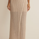 Z Supply Glimmer Midi Skirt in Gold Metallic