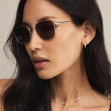Z Supply Fastlane Polarized Sunglasses in Gold-Gradient
