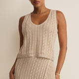 Z Supply Glimmer Sweater Tank in Gold Metallic