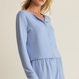 Z Supply Lovely Pointelle Top in Ice Blue