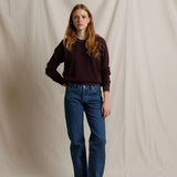PWT Ziggy Reverse Fleece Crewneck Sweatshirt in Cherry Lacquer