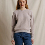 PWT Ziggy Reverse Fleece Crewneck Sweatshirt in Cloud Gray