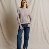 PWT Ziggy Reverse Fleece Crewneck Sweatshirt in Cloud Gray